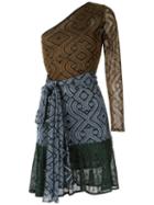 Cecilia Prado - Knit Asymmetric Dress - Women - Acrylic/lurex/viscose - G, Brown, Acrylic/lurex/viscose