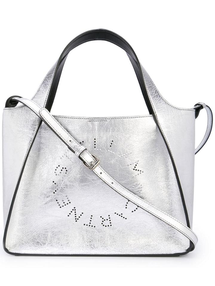 Stella Mccartney Logo Crossbody Bag - Silver