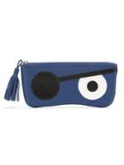 Sarah Chofakian Leather Pirata Sunglasses Case - Blue