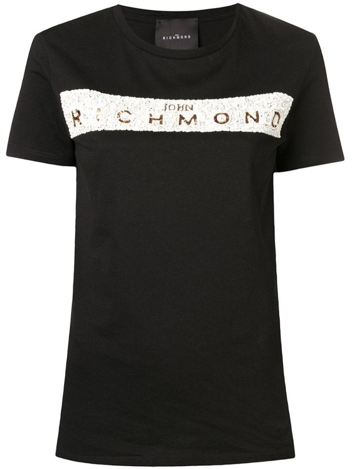 John Richmond Sequin Logo T-shirt - Black