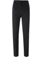 Dolce & Gabbana Brocade Trousers, Women's, Size: 44, Black, Polyamide/polyester/spandex/elastane