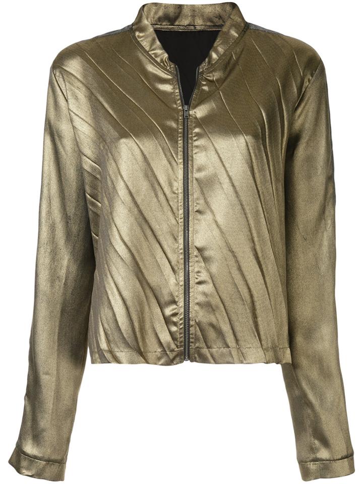 Zambesi Contrast Panel Lightweight Bomber Jacket - Metallic