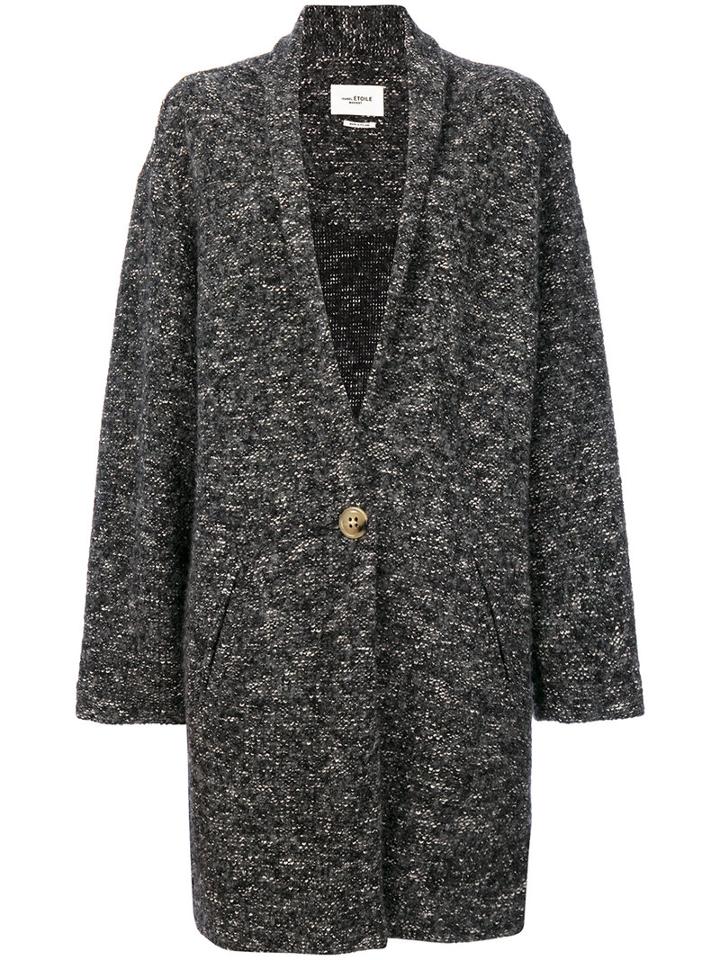 Isabel Marant Étoile - Shawl Lapel Midi Cardigan - Women - Cotton/polyester/alpaca/virgin Wool - 40, Grey, Cotton/polyester/alpaca/virgin Wool