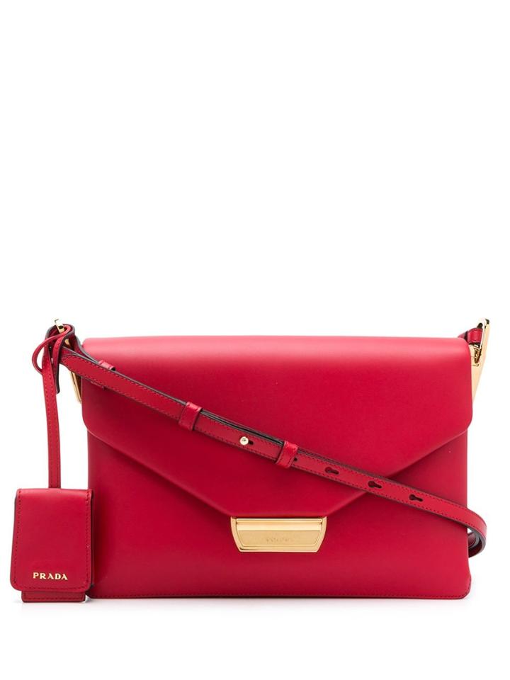 Prada Logo-embellished Shoulder Bag - Red