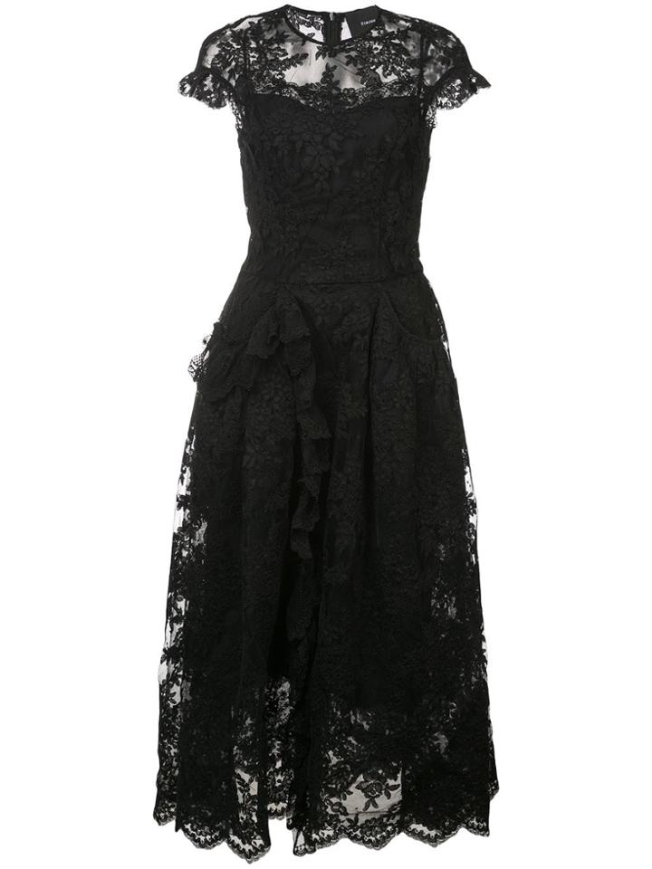 Simone Rocha Flared Lace Dress - Black