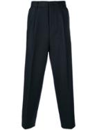 Wooyoungmi Cropped Loose-fit Tailored Trousers - Blue