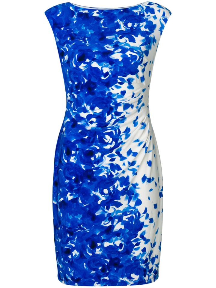 Ralph Lauren Printed Fitted Dress - Blue