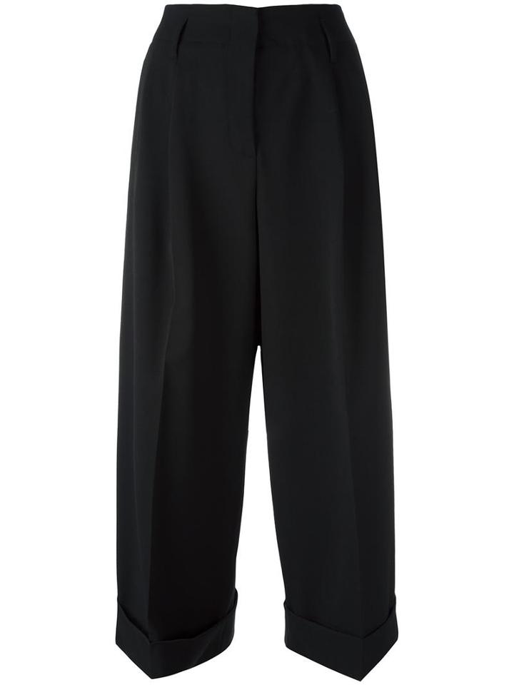 Alberto Biani 'atelier Archivio' Cropped Trousers, Women's, Size: 42, Black, Polyester/wool