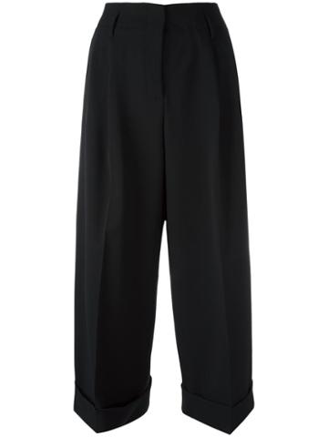 Alberto Biani 'atelier Archivio' Cropped Trousers, Women's, Size: 42, Black, Polyester/wool