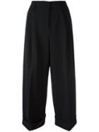 Alberto Biani 'atelier Archivio' Cropped Trousers, Women's, Size: 42, Black, Polyester/wool