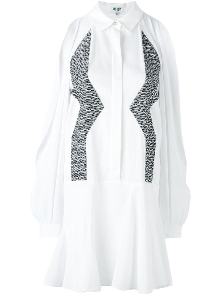 Kenzo Zig-zag Panel Shirt Dress
