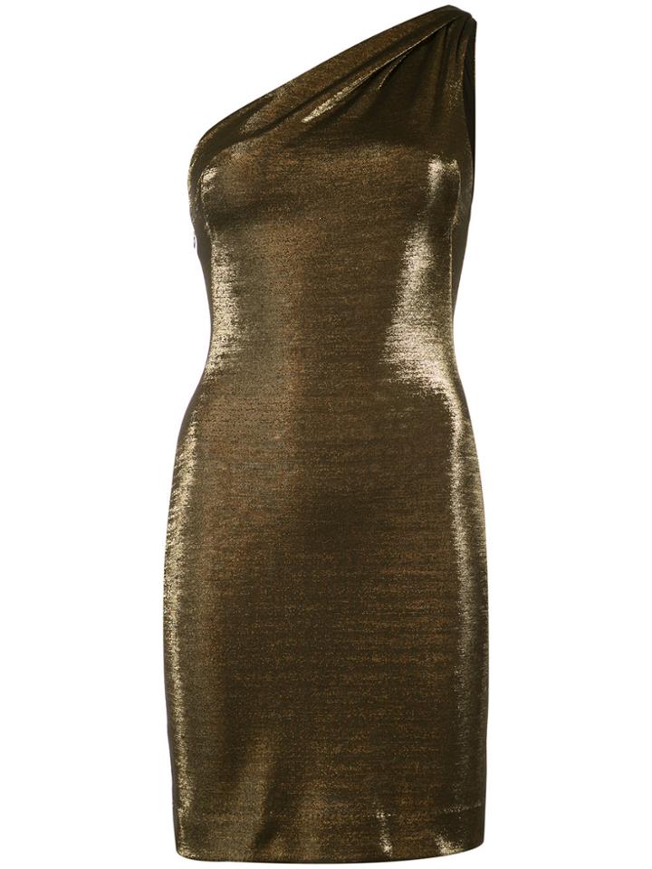 Haney Dakota Metallic One-shoulder Mini Dress