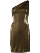 Haney Dakota Metallic One-shoulder Mini Dress