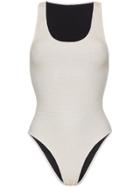 Rochelle Sara Hannah Ribbed Swimsuit - Neutrals