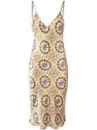 We Are Leone Tile Print Slip Dress - Gold