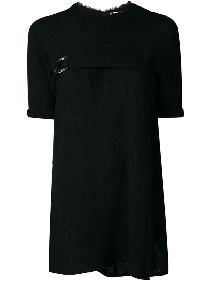 Fad Three Buckle Strap Blouse