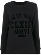Mm6 Maison Margiela - Appliquè Text Sweatshirt - Women - Cotton - S, Black, Cotton