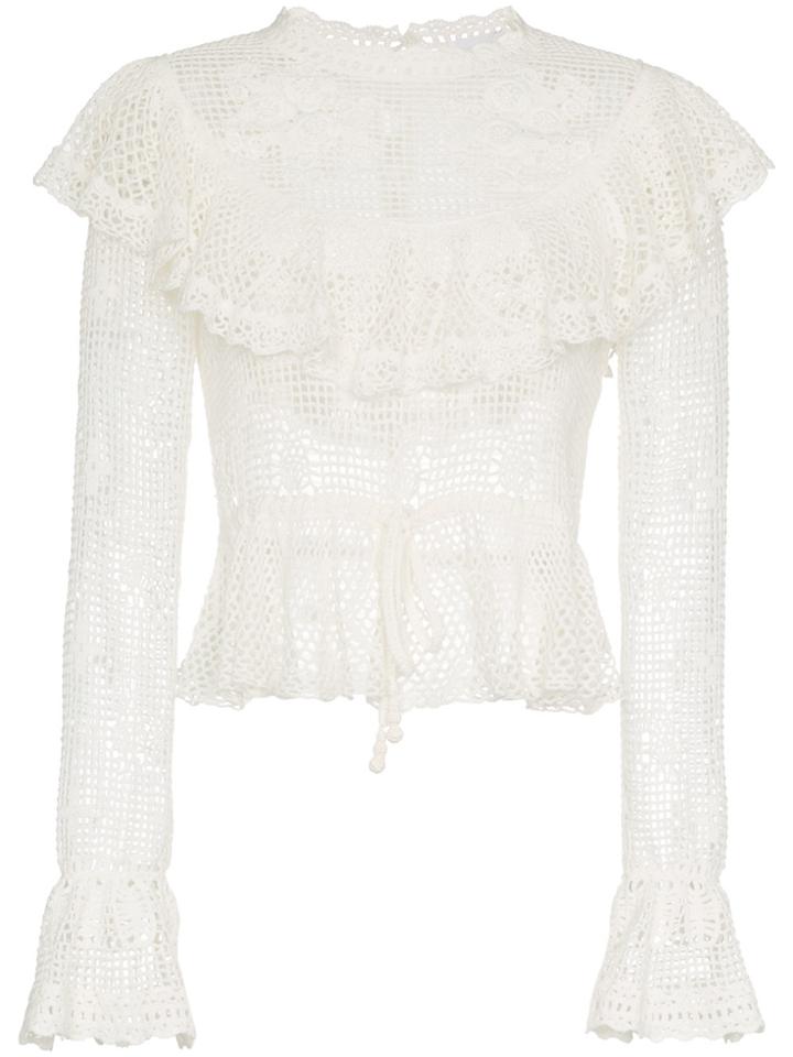 Zimmermann Castile Crochet Motif Top - White