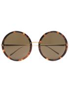 Linda Farrow 457 C1 Round Sunglasses - Metallic