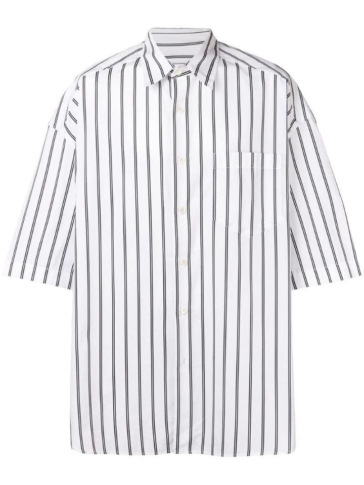 Ami Paris Short Sleeve Oversized Shirt - White