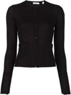 A.l.c. Ribbed Button Down Cardigan, Women's, Size: Small, Black, Silk