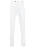Pt01 Straight-cut Chino Trousers, Men's, Size: 54, White, Cotton/spandex/elastane