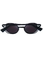 Kuboraum H11 Round Sunglasses - Black