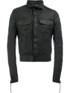 Cedric Jacquemyn Cropped Denim Jacket, Men's, Size: 50, Black, Cotton/ramie/polyester