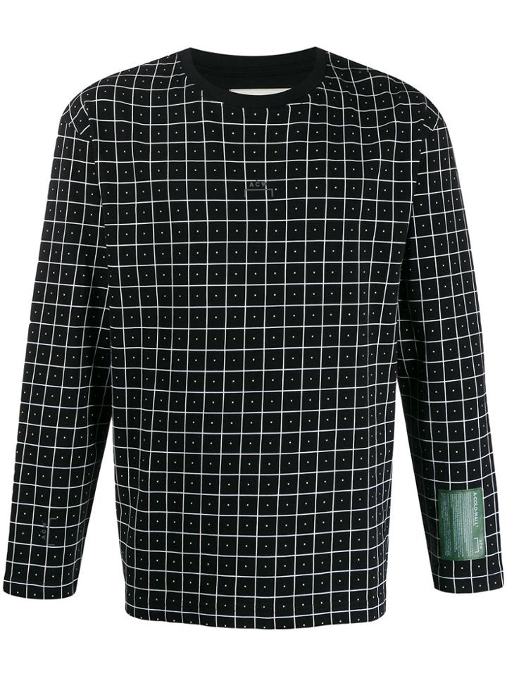 A-cold-wall* Grid-print Sweatshirt - Black