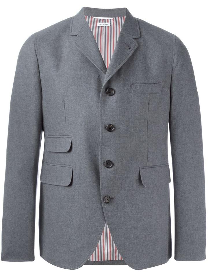 Thom Browne - 'sport' Jacket - Men - Cotton/cupro - Iii, Grey, Cotton/cupro