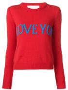 Alberta Ferretti I Love You Sweater - Red