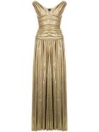 Norma Kamali Pleated Long Dress - Metallic