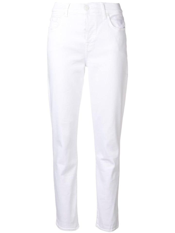 7 For All Mankind Straight Leg Jeans - White