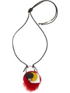 Marni Shearling Crystal Necklace - Red