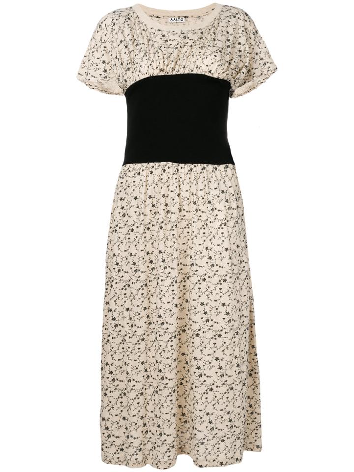 Aalto Floral Print Midi Dress - Nude & Neutrals