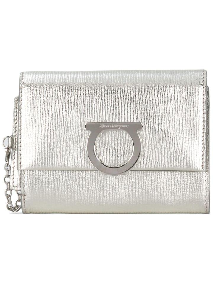 Salvatore Ferragamo Gancini French Wallet - Metallic