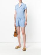 Majestic Filatures Shirt Playsuit - Blue