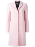 Msgm Single Breasted Coat, Women's, Size: 38, Pink/purple, Polyamide/viscose/wool