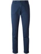 Fay Skinny Tailored Trousers, Women's, Size: 31, Blue, Cotton/spandex/elastane