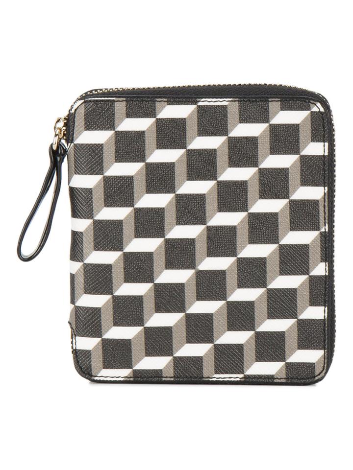 Pierre Hardy Cube Print Zip Wallet - Black