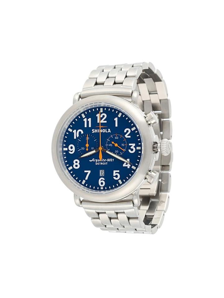 Shinola Runwell Chrono 47mm Watch, Men's, Metallic, Stainless Steel/sapphire Glass