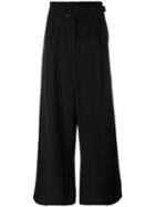 Christian Wijnants - Wide Leg Trousers - Women - Lyocell/viscose - 38, Black, Lyocell/viscose