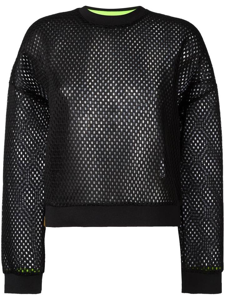 Monreal London 'perforated' Jumper, Women's, Size: Small, Black, Polyester