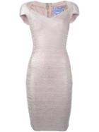 Hervé Léger 'tejana' Dress, Women's, Size: Xs, Pink/purple, Rayon/nylon/spandex/elastane