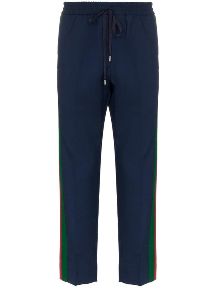 Gucci Gg Webb Tailored Track Pants - Blue