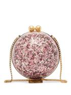 Marzook Pink And Gold Sphere Glitter Ball Clutch Bag - Multicolour