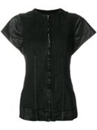 Rick Owens Drkshdw Short Sleeve Fitted Jacket - Black