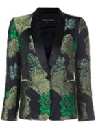 Christian Pellizzari Jacquard Smoking Jacket, Women's, Size: 40, Black, Polyester/polyamide