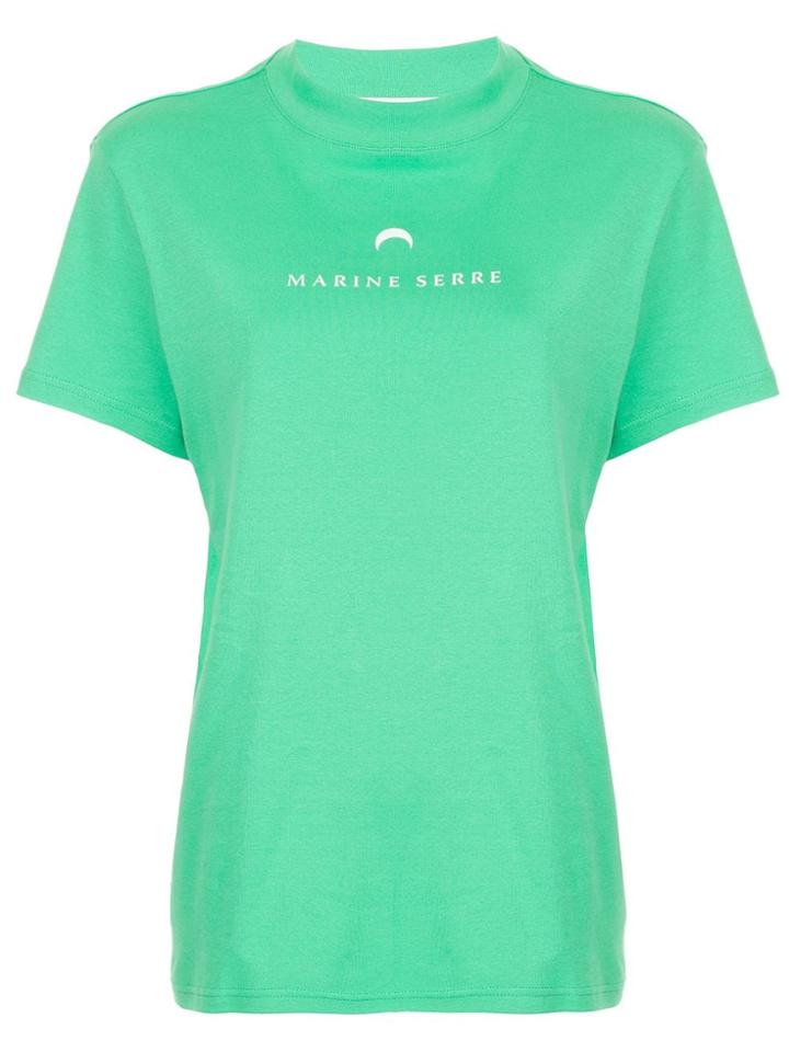 Marine Serre Logo Print T-shirt - Green