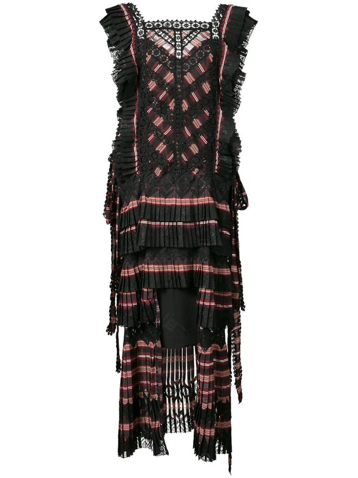 Zimmermann Striped Tiered Dress - Black